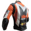 KTM Racing Leather Perforated Motorcycle Biker Jacket